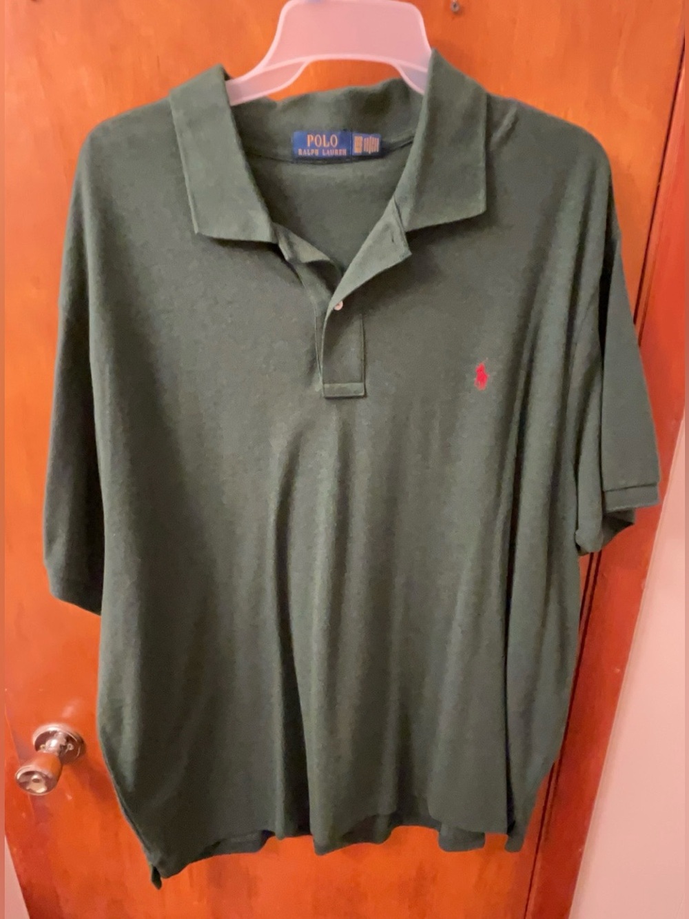 Ralph Lauren Green Polo with Red Pony Logo